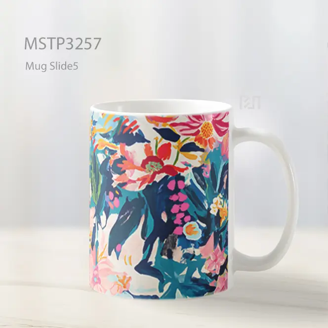 Bunga Tropis Warna Warni Mug MSTP3257 - All-side / Desain