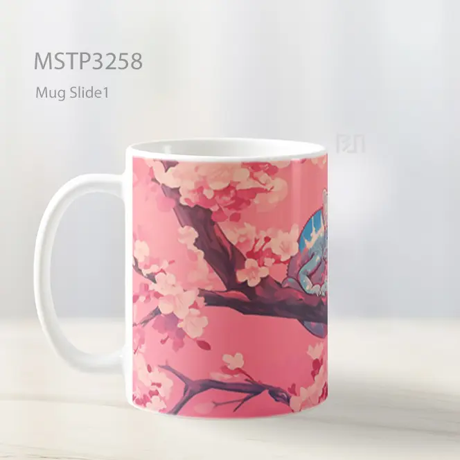 Bunglon Di Sakura Mug MSTP3258 - All-side / Desain