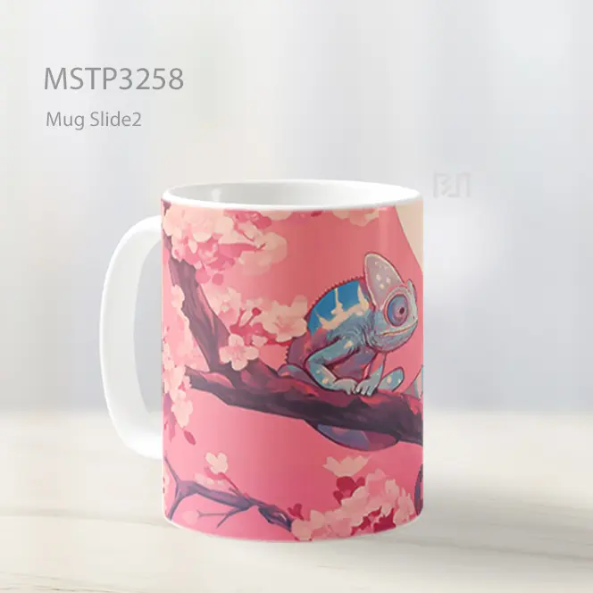 Bunglon Di Sakura Mug MSTP3258 - All-side / Desain