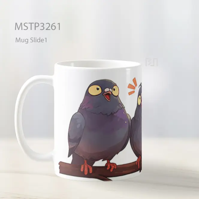 Burung Merpati Trio Mug MSTP3261 - All-side / Desain