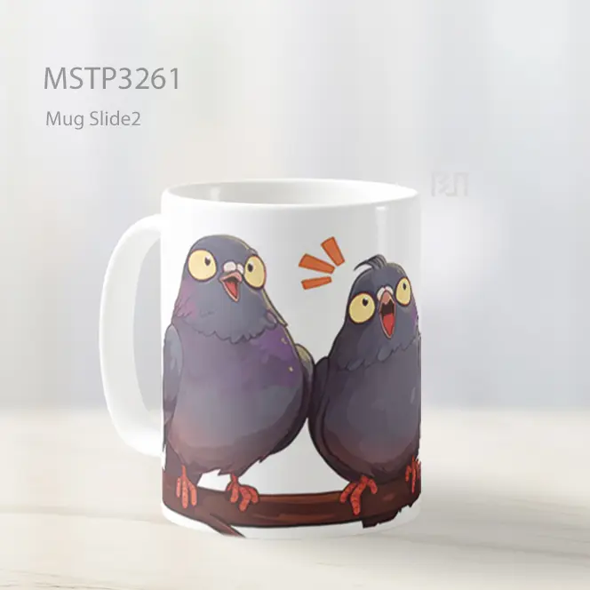 Burung Merpati Trio Mug MSTP3261 - All-side / Desain