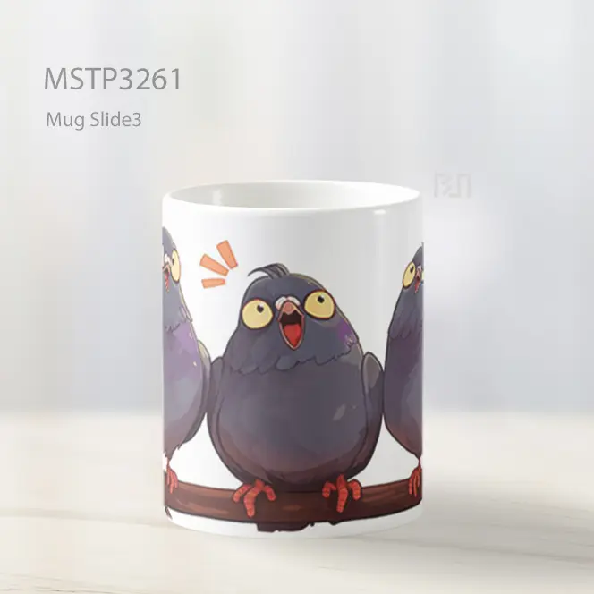 Burung Merpati Trio Mug MSTP3261 - All-side / Desain