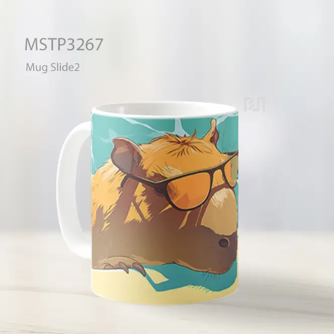 Capybara Santai Masbro Mug MSTP3267 - All-side / Desain