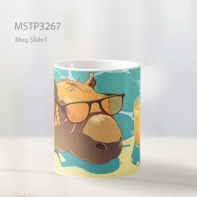 Capybara Santai Masbro Mug MSTP3267 - All-side / Desain