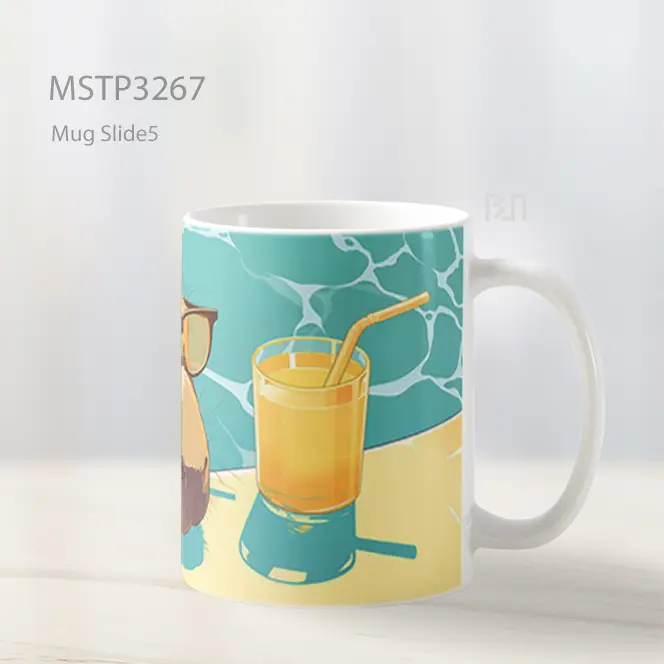 Capybara Santai Masbro Mug MSTP3267 - All-side / Desain