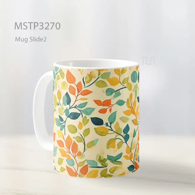Daun Kuning Hijau Mug MSTP3270 - All-side / Desain