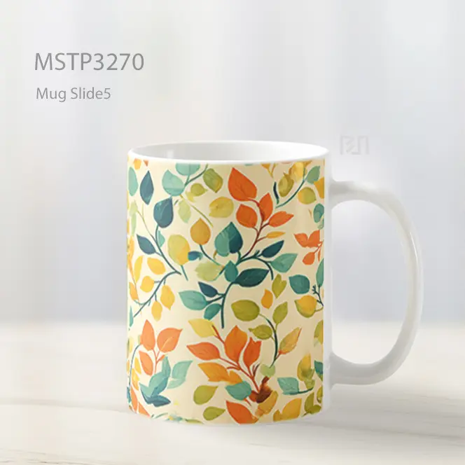 Daun Kuning Hijau Mug MSTP3270 - All-side / Desain