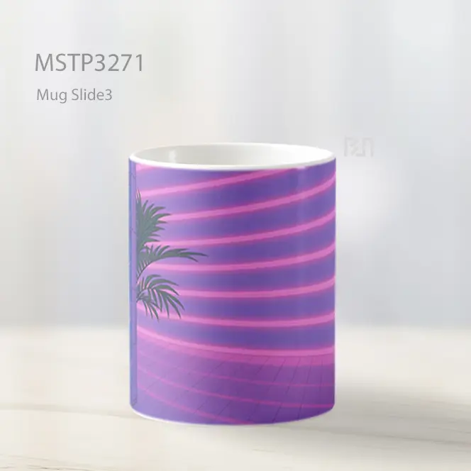 Dinding Neon Ungu Mug MSTP3271 - All-side / Desain