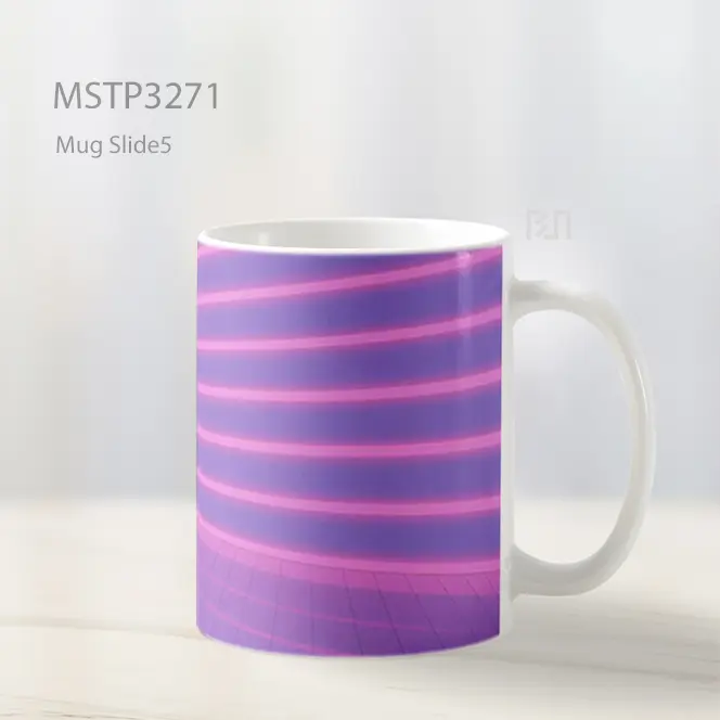 Dinding Neon Ungu Mug MSTP3271 - All-side / Desain