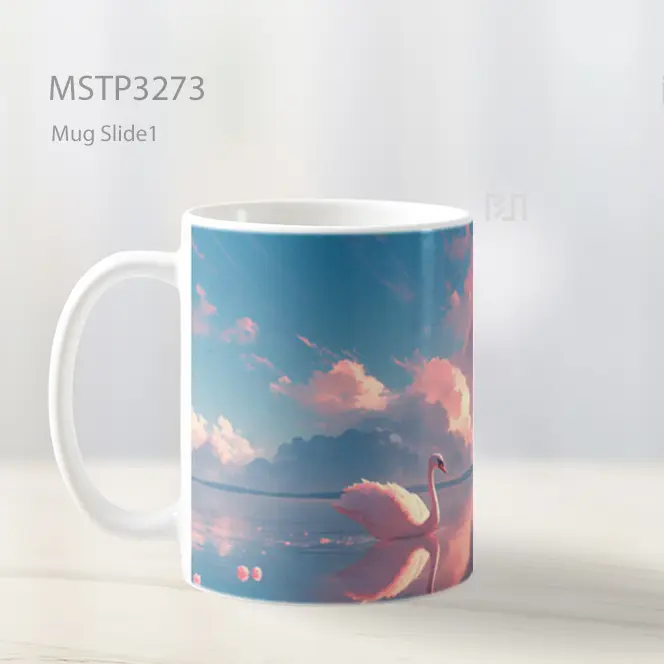 Dua Angsa Dalam Cahaya Senja Mug MSTP3273 - All-side / Desain