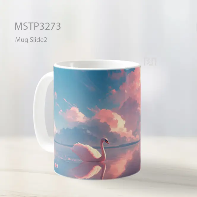 Dua Angsa Dalam Cahaya Senja Mug MSTP3273 - All-side / Desain