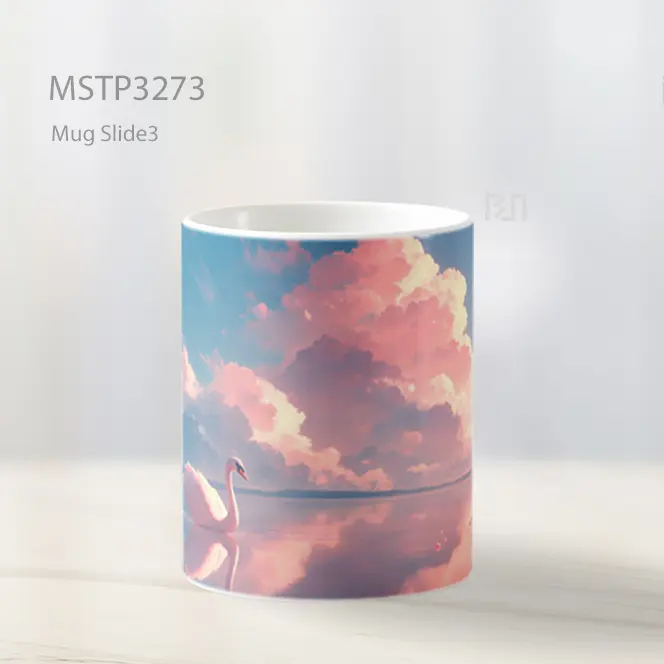 Dua Angsa Dalam Cahaya Senja Mug MSTP3273 - All-side / Desain