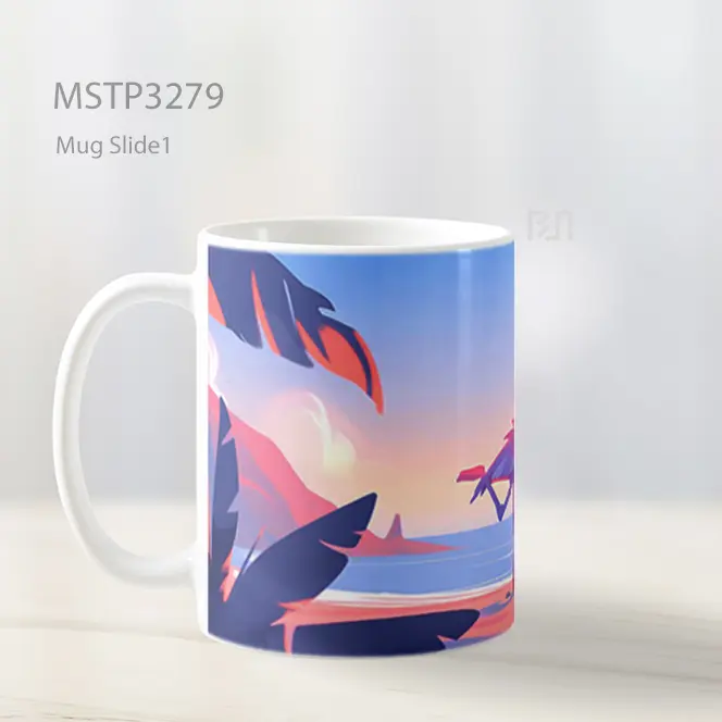 Flamingo Di Pantai Senja Mug MSTP3279 - All-side / Desain