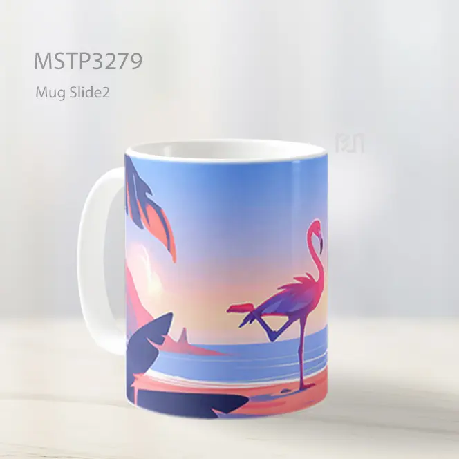 Flamingo Di Pantai Senja Mug MSTP3279 - All-side / Desain