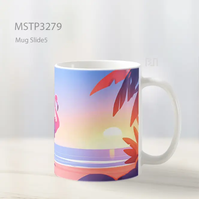 Flamingo Di Pantai Senja Mug MSTP3279 - All-side / Desain