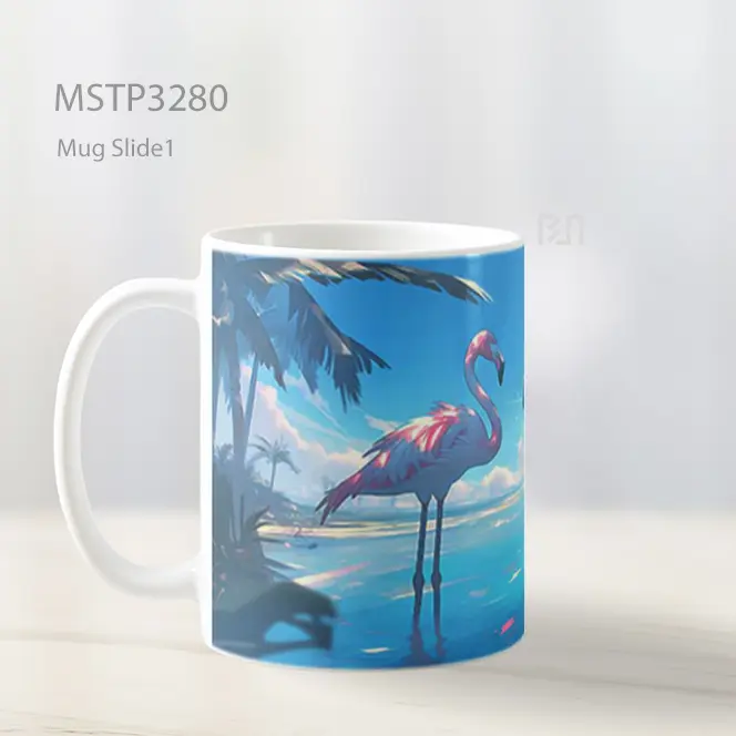 Flamingo Di Pantai Mug MSTP3280 - All-side / Desain