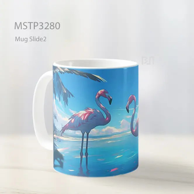 Flamingo Di Pantai Mug MSTP3280 - All-side / Desain