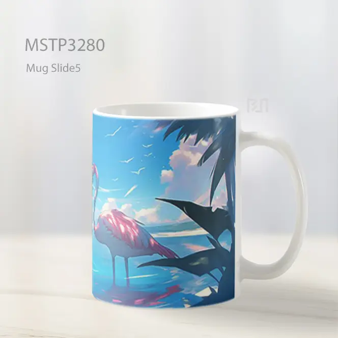 Flamingo Di Pantai Mug MSTP3280 - All-side / Desain