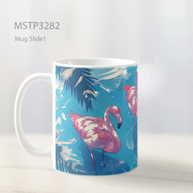 Flamingo Malam Tropis Mug MSTP3282 - All-side / Desain