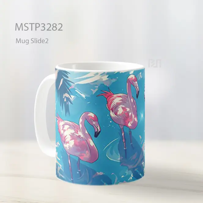 Flamingo Malam Tropis Mug MSTP3282 - All-side / Desain