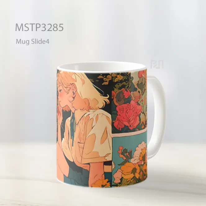 Gadis Bunga Retro Mug MSTP3285