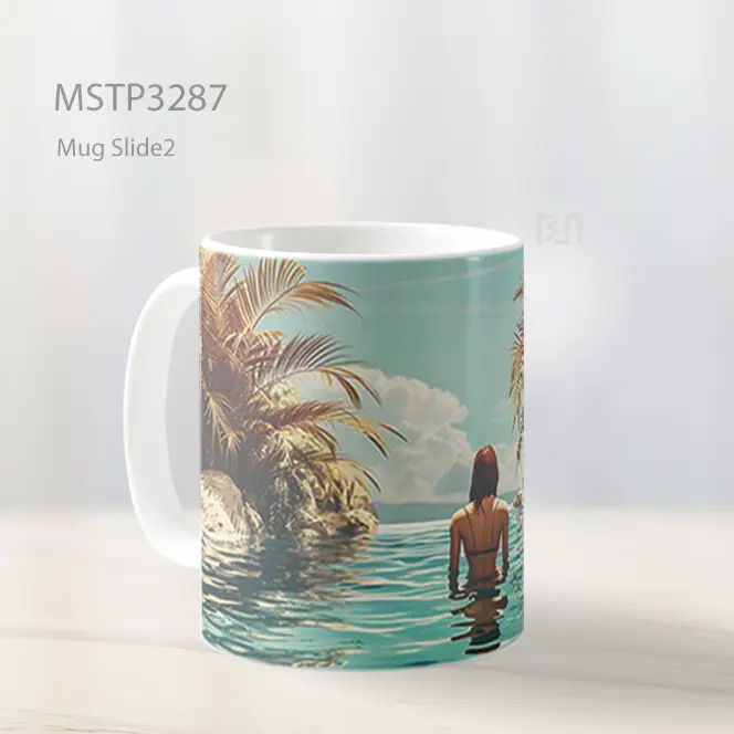 Gadis Di Tepi Kolam Mug MSTP3287 - All-side / Desain
