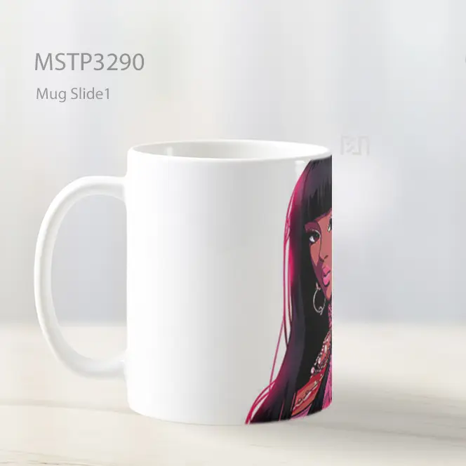 Gadis Rambut Hitam Ilustrasi Mug MSTP3290 - All-side / Desain