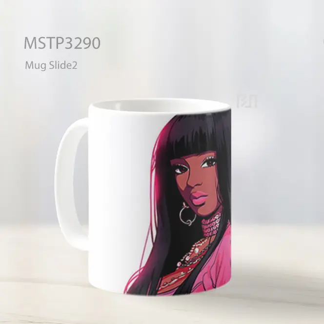 Gadis Rambut Hitam Ilustrasi Mug MSTP3290 - All-side / Desain