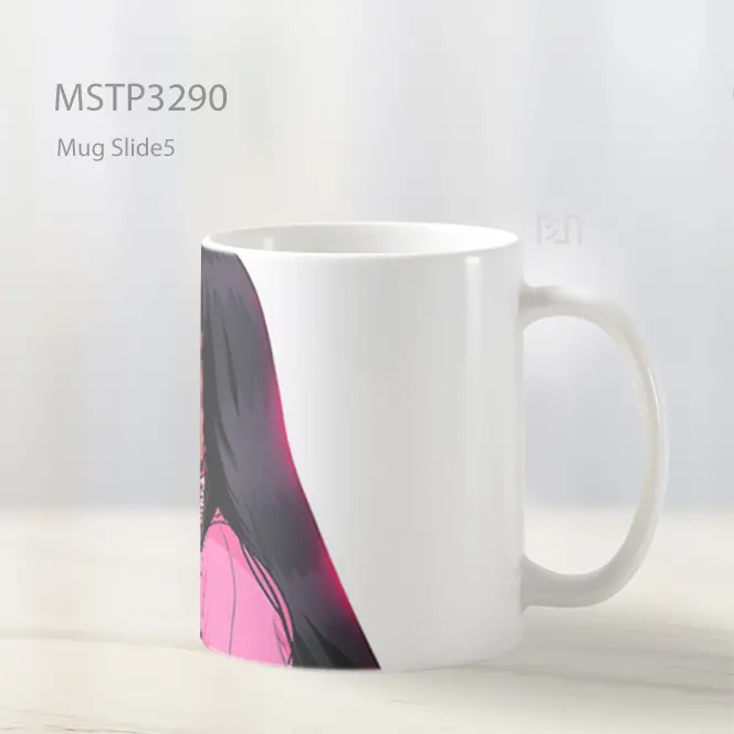 Gadis Rambut Hitam Ilustrasi Mug MSTP3290 - All-side / Desain
