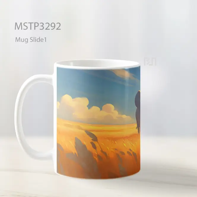Gajah Di Padang Emas Mug MSTP3292 - All-side / Desain