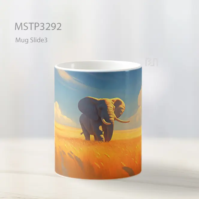Gajah Di Padang Emas Mug MSTP3292 - All-side / Desain