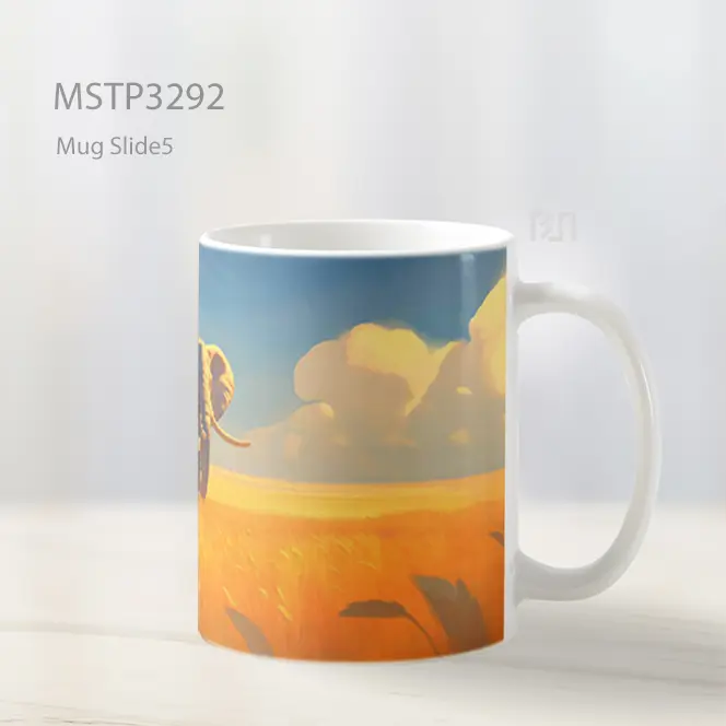 Gajah Di Padang Emas Mug MSTP3292 - All-side / Desain