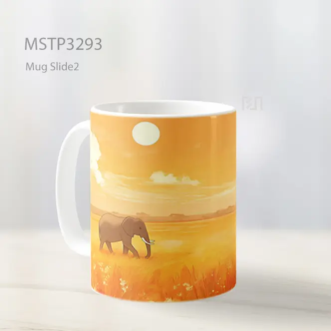 Gajah Di Padang Savana Mug MSTP3293 - All-side / Desain