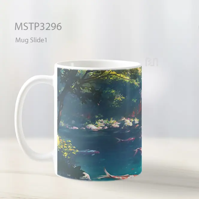 Gerbang Jepang Di Danau Mug MSTP3296 - All-side / Desain