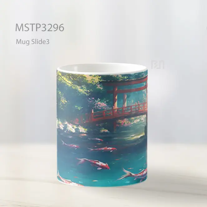 Gerbang Jepang Di Danau Mug MSTP3296 - All-side / Desain