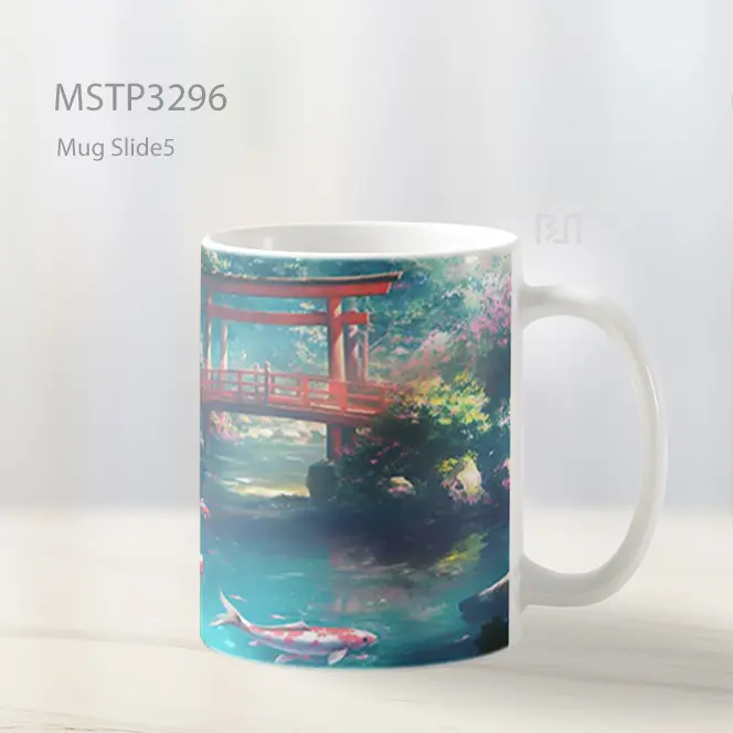 Gerbang Jepang Di Danau Mug MSTP3296 - All-side / Desain