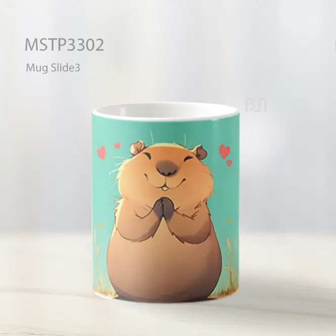 Hamster Dengan Hati Lucu Mug MSTP3302 - All-side / Desain