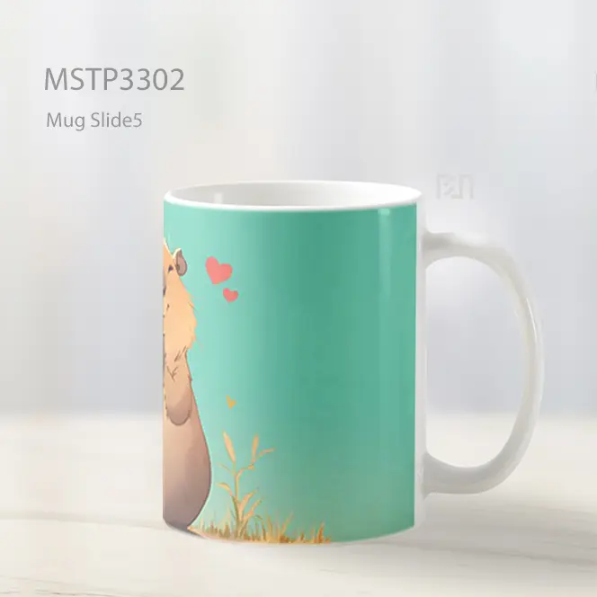 Hamster Dengan Hati Lucu Mug MSTP3302 - All-side / Desain