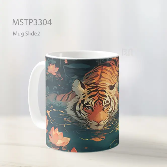 Harimau Di Air Mug MSTP3304 - All-side / Desain