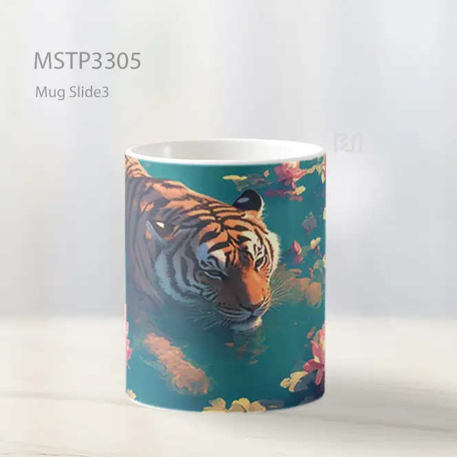 Harimau Di Kolam Teratai Mug MSTP3305 - All-side / Desain