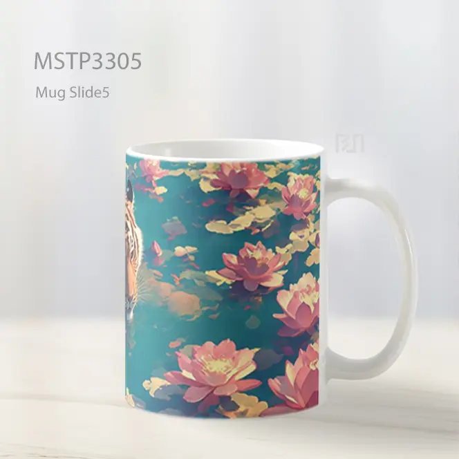 Harimau Di Kolam Teratai Mug MSTP3305 - All-side / Desain