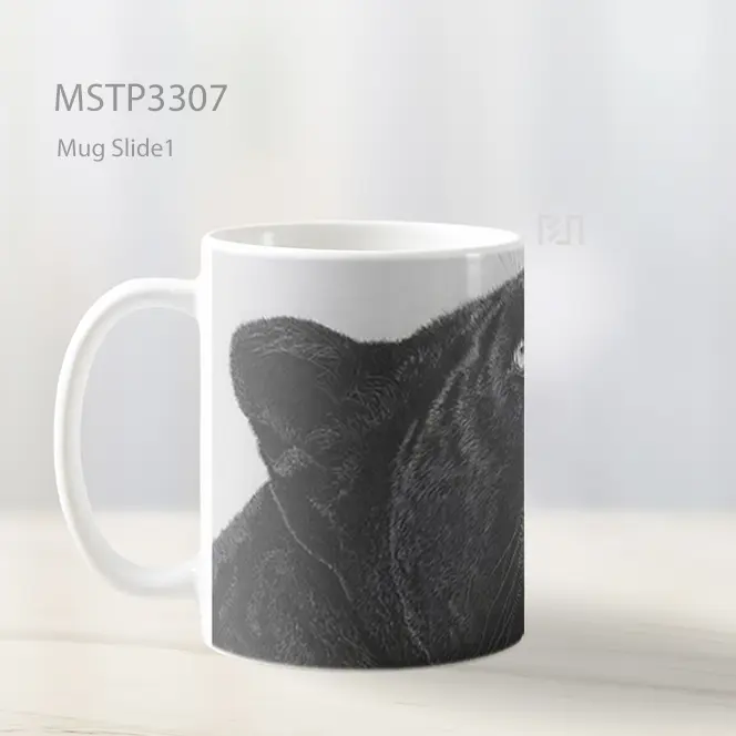 Harimau Hitam Realistik Mug MSTP3307 - All-side / Desain
