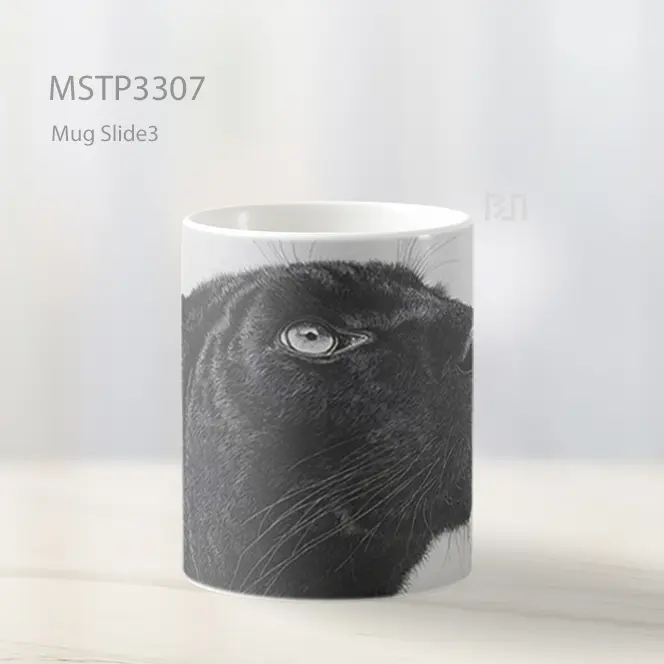 Harimau Hitam Realistik Mug MSTP3307 - All-side / Desain