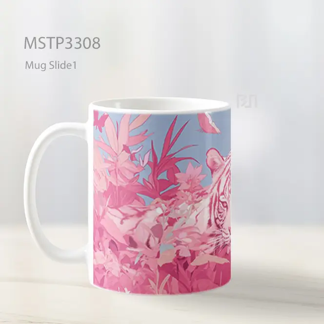Harimau Pink Mug MSTP3308 - All-side / Desain