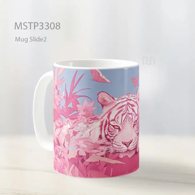 Harimau Pink Mug MSTP3308 - All-side / Desain