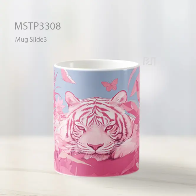 Harimau Pink Mug MSTP3308 - All-side / Desain