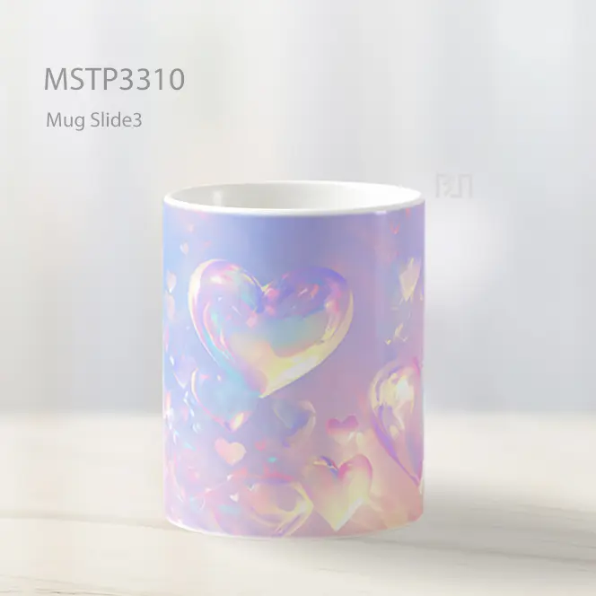 Hati Kristal Pelangi Mug MSTP3310 - All-side / Desain