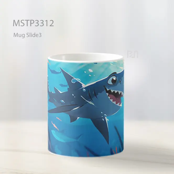 Hiu Biru Berenang Mug MSTP3312 - All-side / Desain