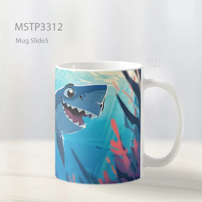 Hiu Biru Berenang Mug MSTP3312 - All-side / Desain