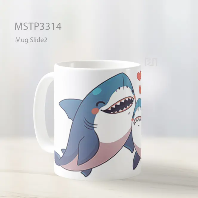 Hiu Pasangan Bahagia Mug MSTP3314 - All-side / Desain